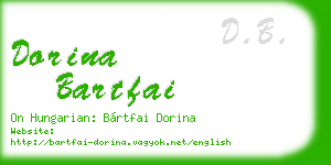 dorina bartfai business card