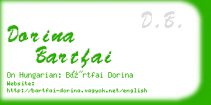 dorina bartfai business card